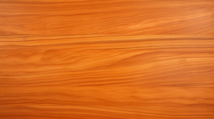 Obraz premium A texture of a solid teak wood plank with subtle grains. The surface is uniform and smooth, with the grain patterns barely visible. Warm and natural orange color, transmits an exclusive matte finish.