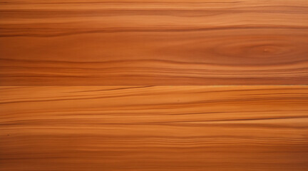 Fototapeta premium A texture of a solid teak wood plank with subtle grains. The surface is uniform and smooth, with the grain patterns barely visible. Warm and natural orange color, transmits an exclusive matte finish.