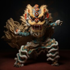 Chinese lion dance