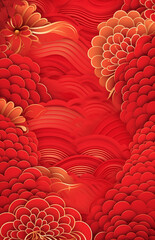 chinese new year red poster background