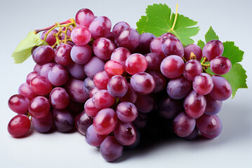 Bunch of red fresh grapes on the background