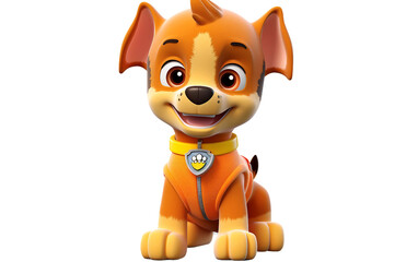 Paw Patrol Baby Toy on Transparent Backdrop