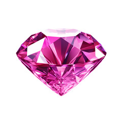 Fototapeta premium African pink diamond on transparent background, white background, isolated, material