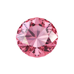 African pink diamond on transparent background, white background, isolated, material