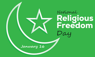National Religious Freedom Day. background, banner, card, poster, template. Vector illustration.