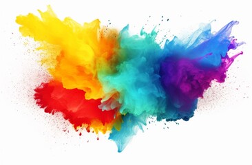 Fototapeta na wymiar Abstract explosion of colored powder 
