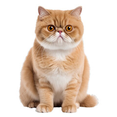 Obraz premium Exotic Shorthair Cat, Isolated on white background, PNG, 300 DPI