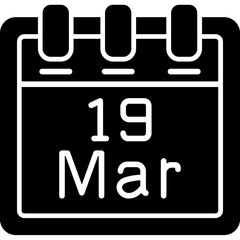 Fototapeta premium March 19 Icon