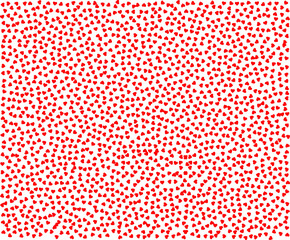 red polka dots  love pattern