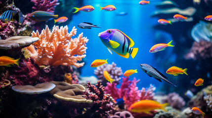Naklejka na ściany i meble Colorful tropical fish