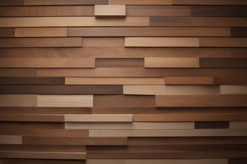 Natural wooden background. Wood blocks. Wall Paneling texture. Wooden squares, tile wallpaper