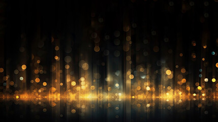 Fototapeta na wymiar Gold Particle Glitter Luxury Background, Happy New Year Celebration 2024 Sparkles Banner 