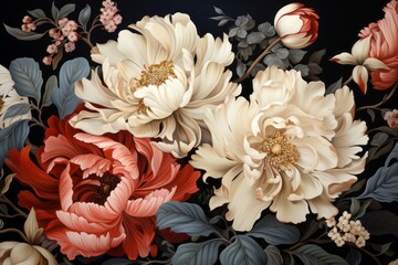 Elegant floral patterns inspired by traditional Chinese art, perfect for adding a touch of cultural charm to designs.