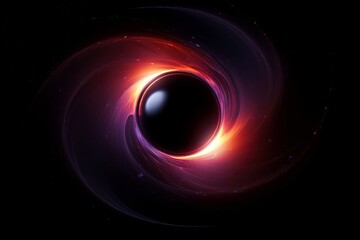 Abstract black hole with dark space galaxy background - obrazy, fototapety, plakaty