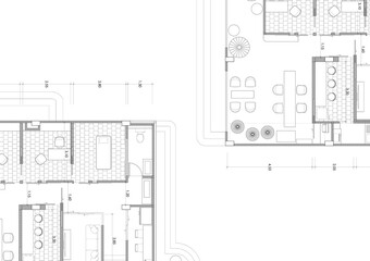 Floor plan designed building on the drawing.
