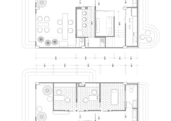 Floor plan designed building on the drawing.