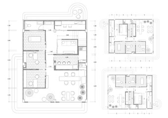 Floor plan designed building on the drawing.