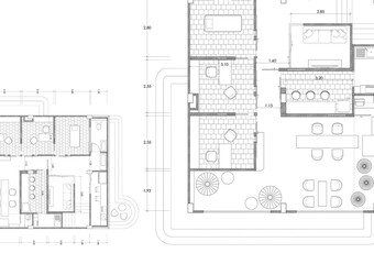 Floor plan designed building on the drawing.