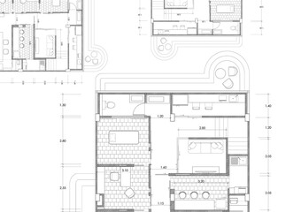 Floor plan designed building on the drawing.