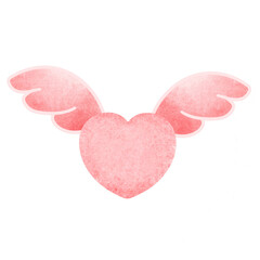 pink heart on white