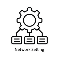 Network Setting vector outline Icon Design illustration. Business And Management Symbol on White background EPS 10 File