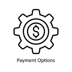 Payment Options vector outline Icon Design illustration. Business And Management Symbol on White background EPS 10 File