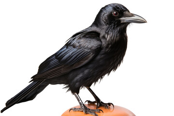 A crow on transparent background, PNG file