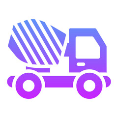 Concrete Mixer Truck Icon