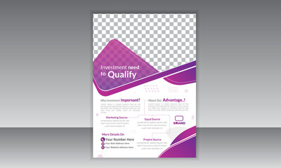 Vector Leaflet template in A4 size flyer for corporate business, marketing, business proposal, promotion, advertisement, publication Best Document For Print.