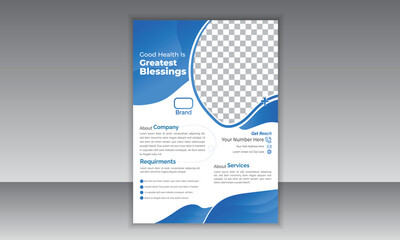 Vector Leaflet template in A4 size flyer for corporate business, marketing, business proposal, promotion, advertisement, publication Best Document For Print.