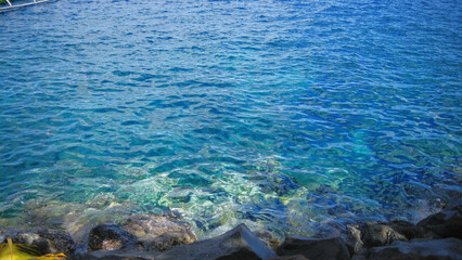 crystal clear blue sea