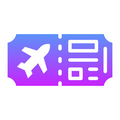 Fototapeta premium Flight Ticket Icon