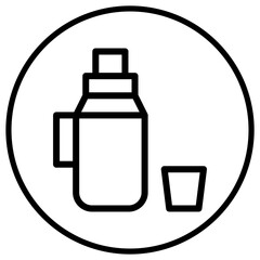 Thermos Vector Icon Design Illustration
