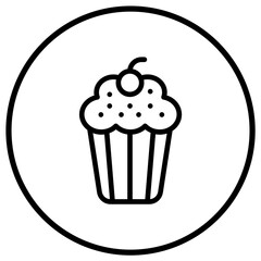Cup cake Vector Icon Design Illustration