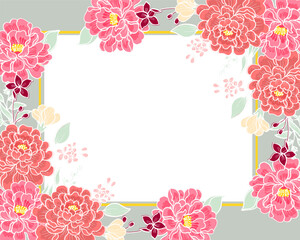 Hand Drawn Bold Rose Flower Border