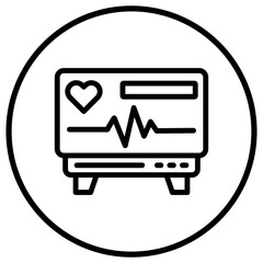 Heart Monitoring Vector Icon Design Illustration