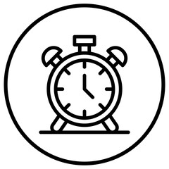 Alarm Clock Vector Icon Design Illustration