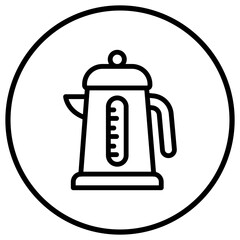 Electric Kettle Vector Icon Design Illustration