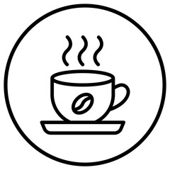 Hot Coffee Vector Icon Design Illustration
