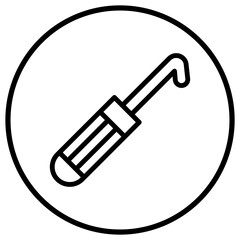 Crochet Vector Icon Design Illustration