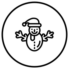 Snowman Vector Icon Design Illustration