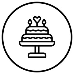 Cake Vector Icon Design Illustration