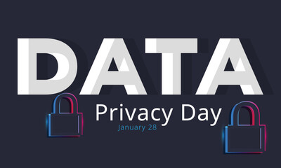 Data privacy day. background, banner, card, poster, template. Vector illustration.