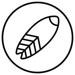 Surfing Board Vector Icon Design Illustration