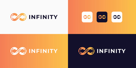 infinity logo design vector inspiration
