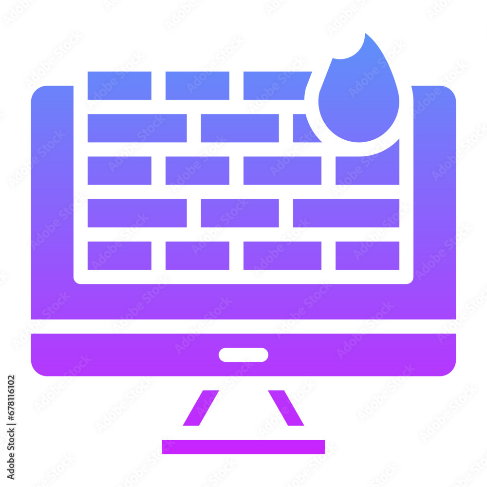 Poster Computer Firewall Icon