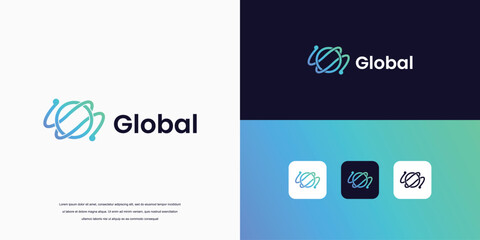 Vector Global Tech Logo Design Template