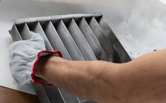 cleaning grid of a fan   on board