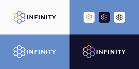 infinity logo design vector inspiration