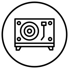 Turntable Vector Icon Design Illustration